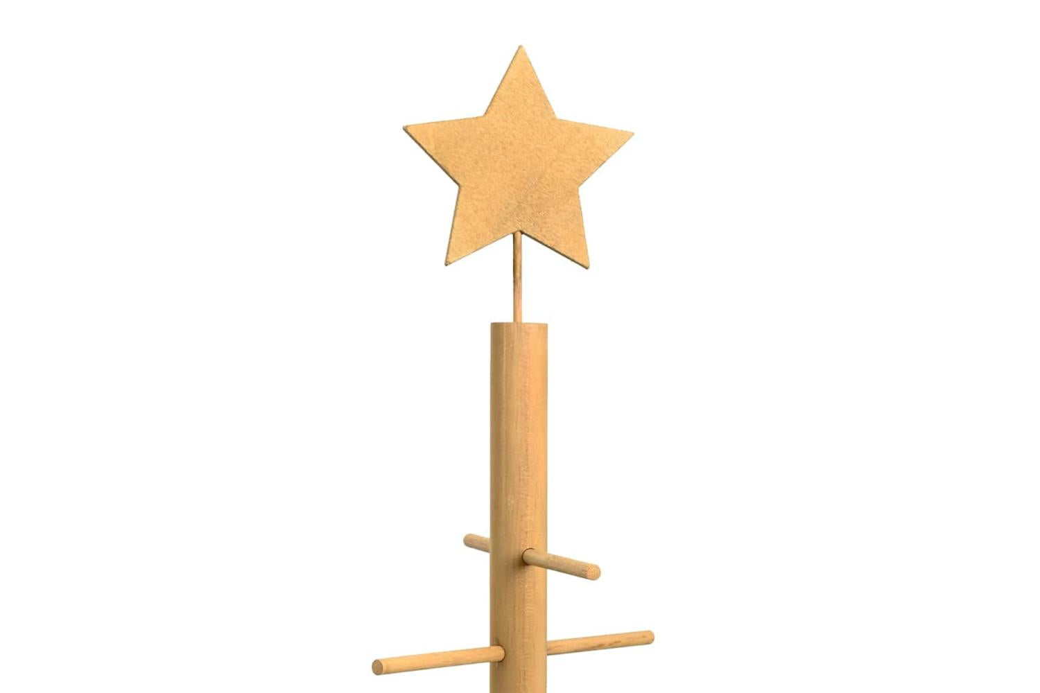 Vidaxl Wooden Christmas Tree With Stand Brown 75 Cm Bamboo-8