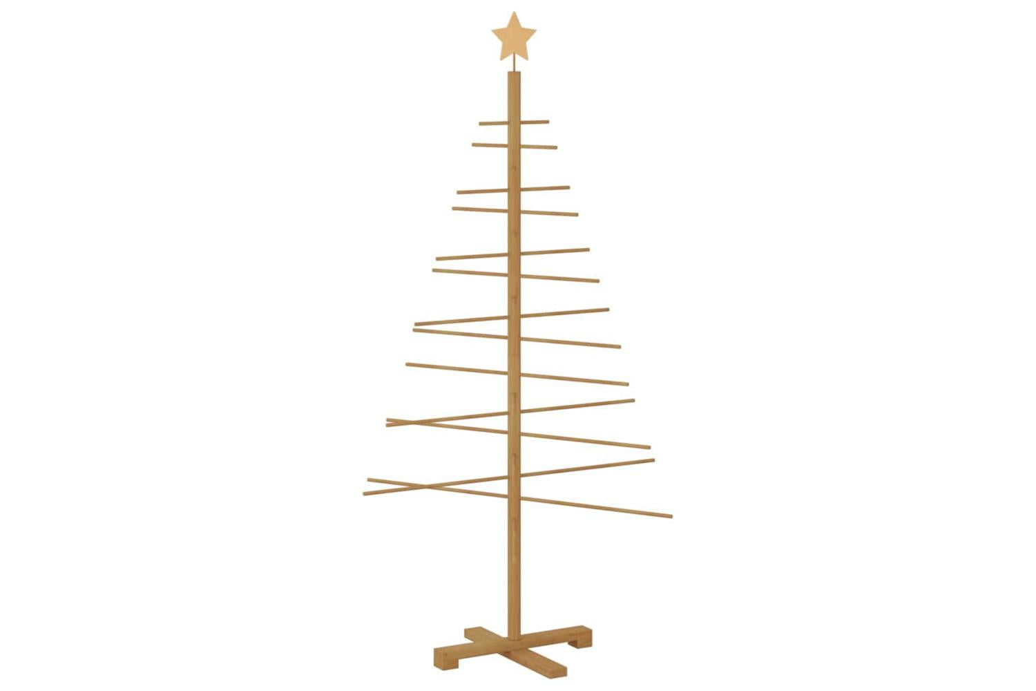 Vidaxl Wooden Christmas Tree With Stand Brown 150 Cm Bamboo-2