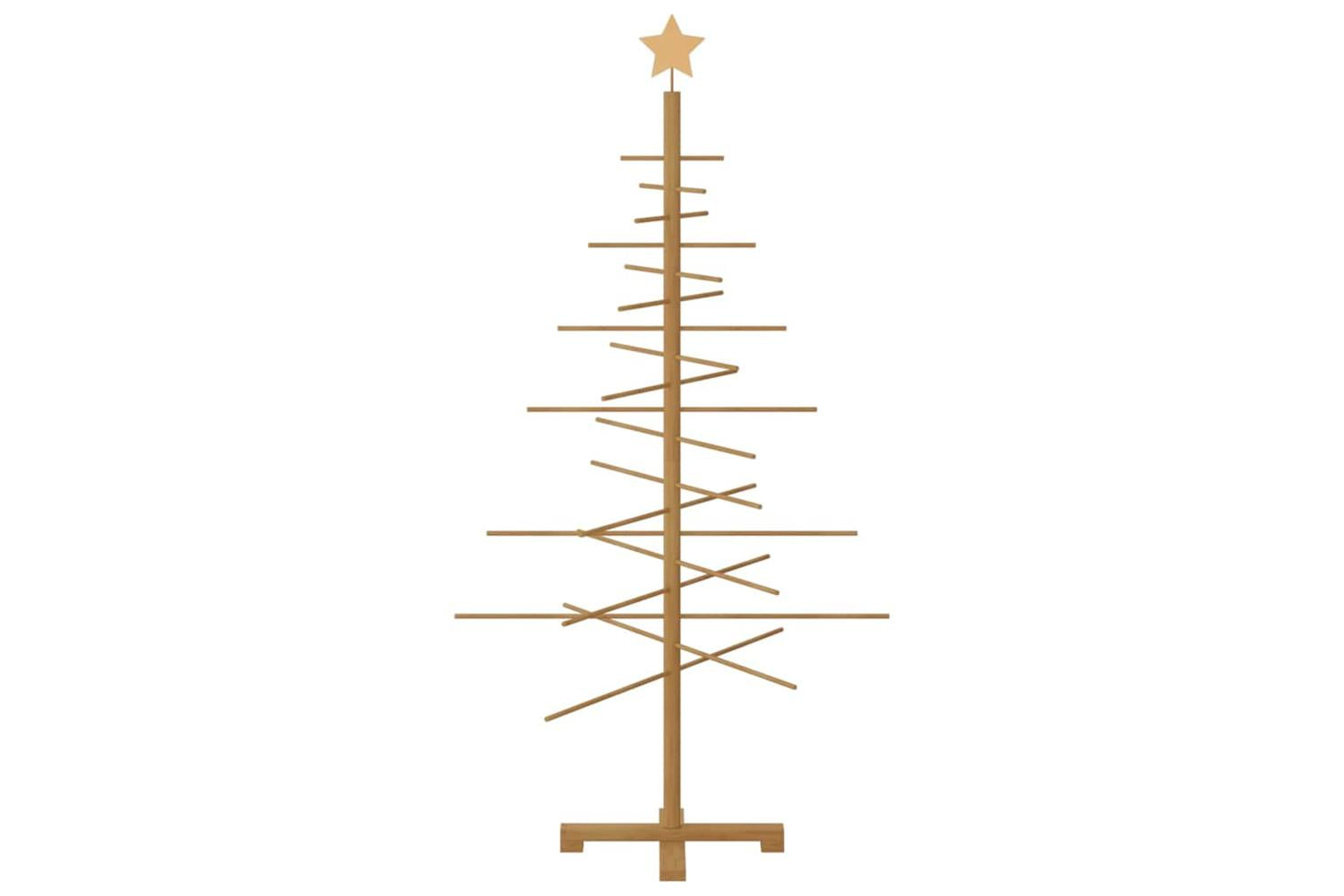 Vidaxl Wooden Christmas Tree With Stand Brown 150 Cm Bamboo-5