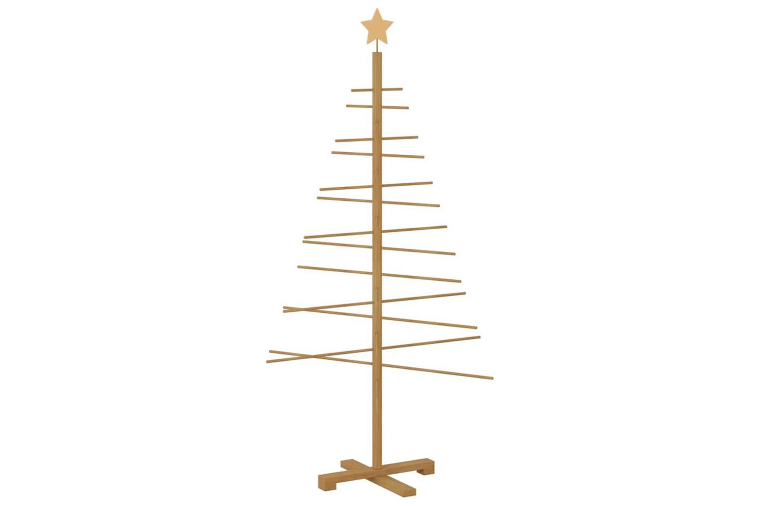 Vidaxl Wooden Christmas Tree With Stand Brown 150 Cm Bamboo-7