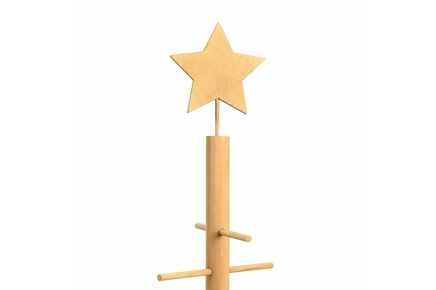 Vidaxl Wooden Christmas Tree With Stand Brown 150 Cm Bamboo-8
