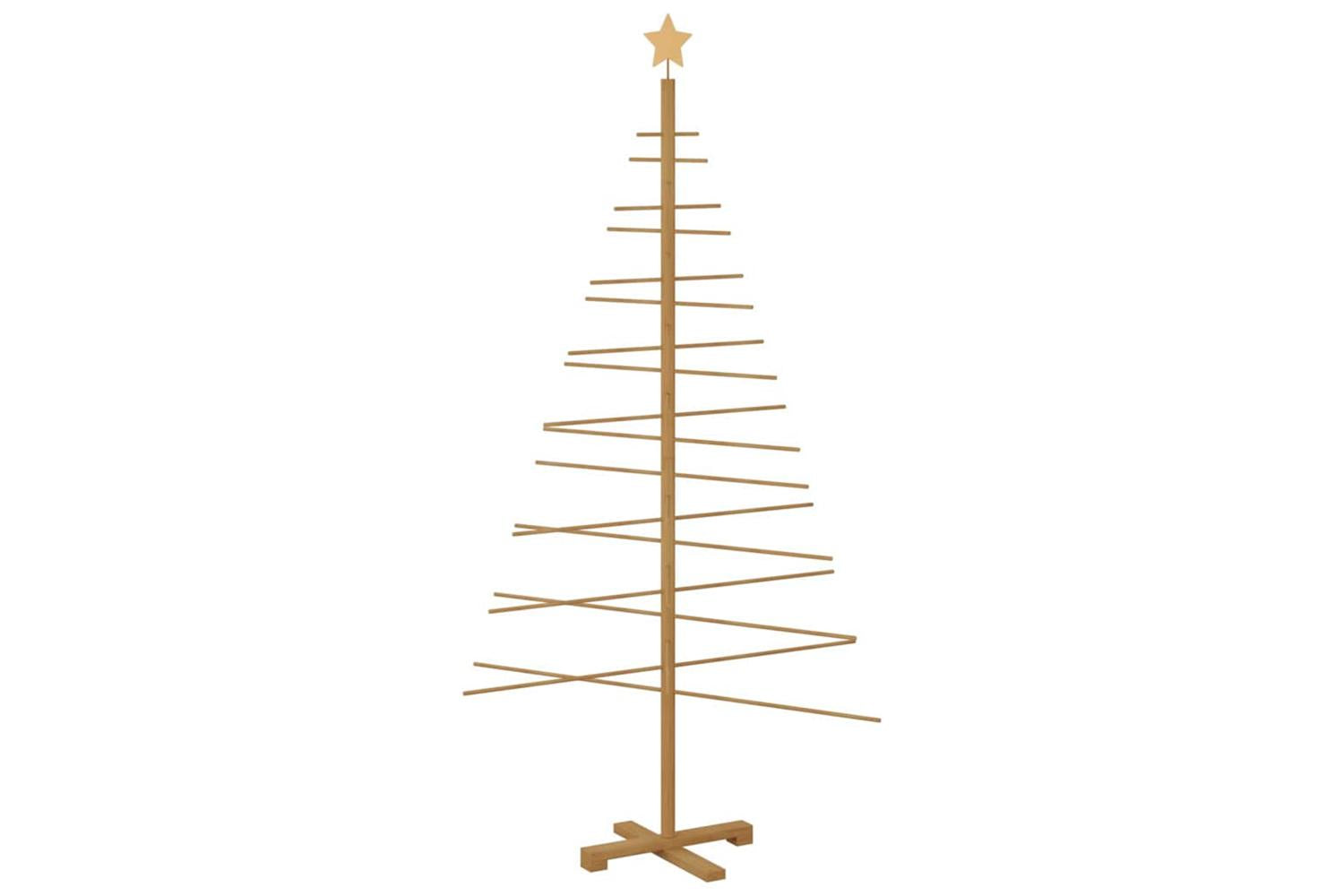 Vidaxl Wooden Christmas Tree With Stand Brown 180 Cm Bamboo