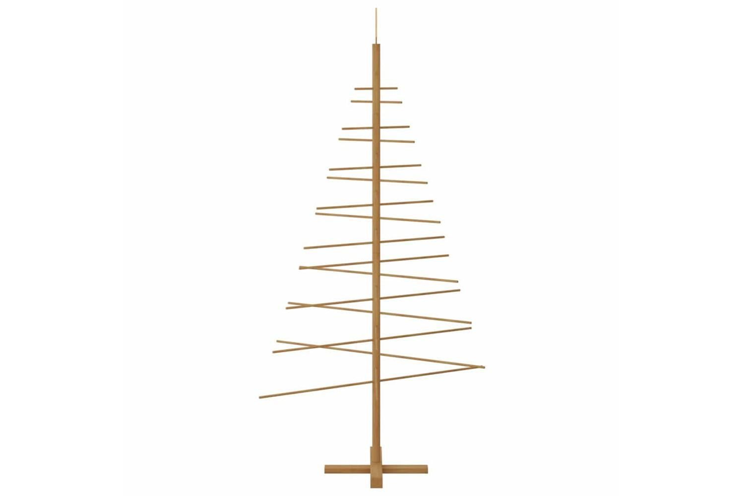 Vidaxl Wooden Christmas Tree With Stand Brown 180 Cm Bamboo-6