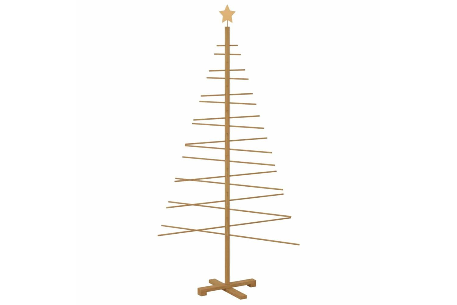 Vidaxl Wooden Christmas Tree With Stand Brown 180 Cm Bamboo-7
