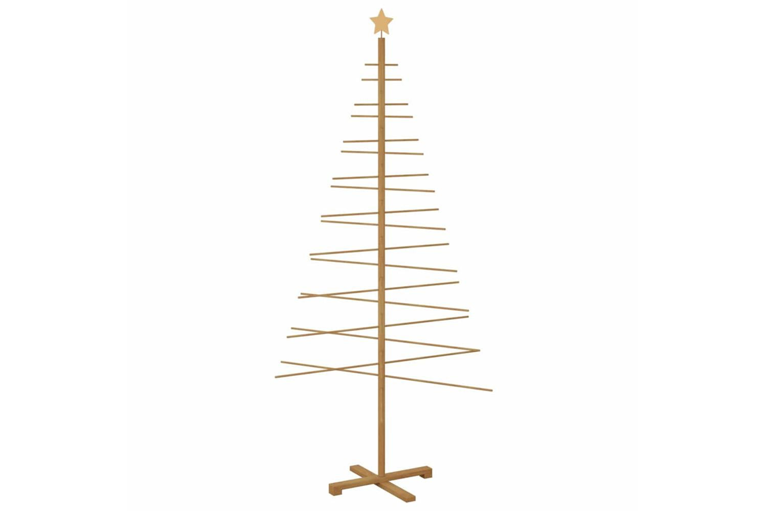 Vidaxl Wooden Christmas Tree With Stand Brown 210 Cm Bamboo