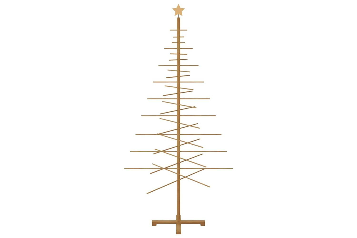 Vidaxl Wooden Christmas Tree With Stand Brown 210 Cm Bamboo-5