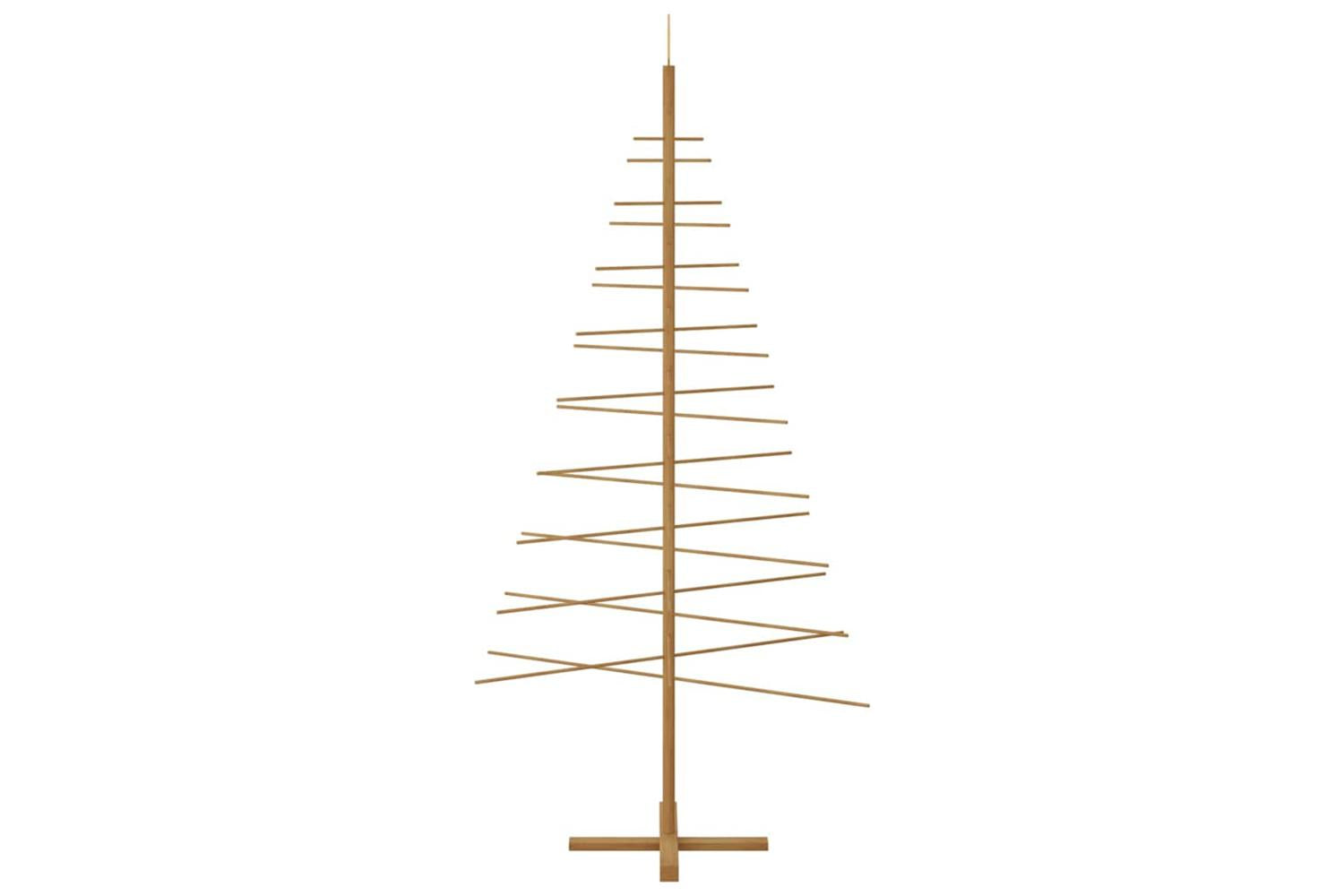 Vidaxl Wooden Christmas Tree With Stand Brown 210 Cm Bamboo-6