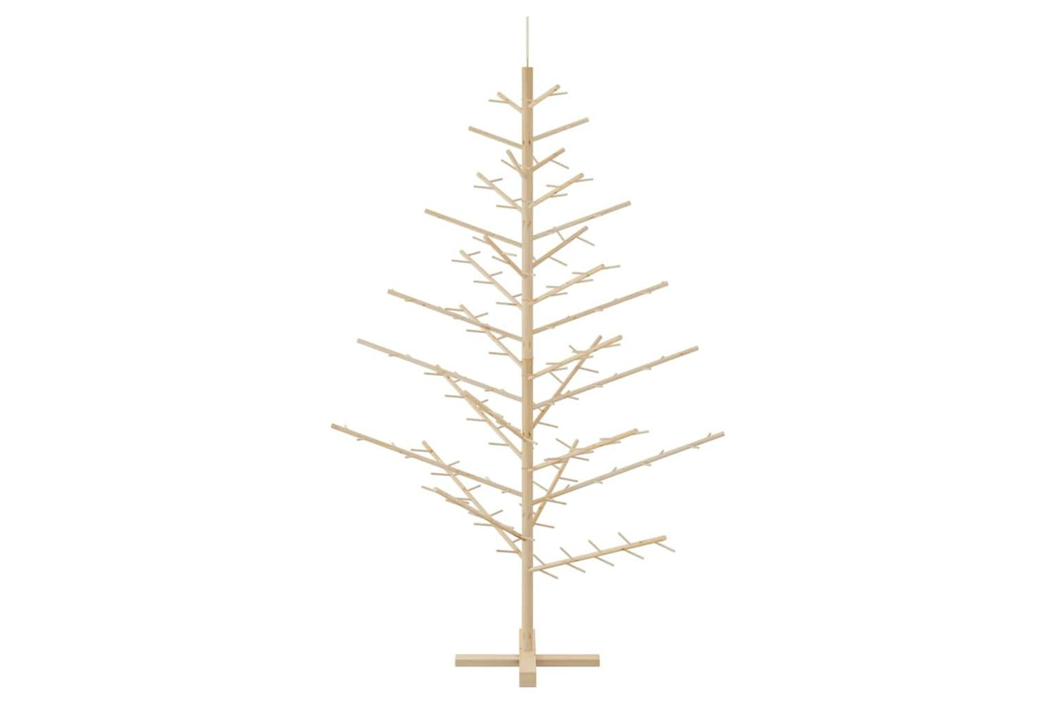 Vidaxl Wooden Christmas Tree With Stand Natural 180 Cm Solid Pine Wood-6