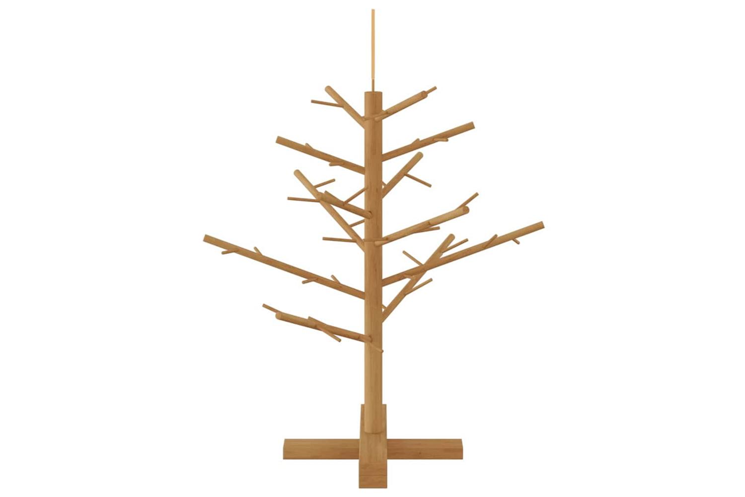 Vidaxl Wooden Christmas Tree With Stand Brown 75 Cm Solid Pine Wood-6