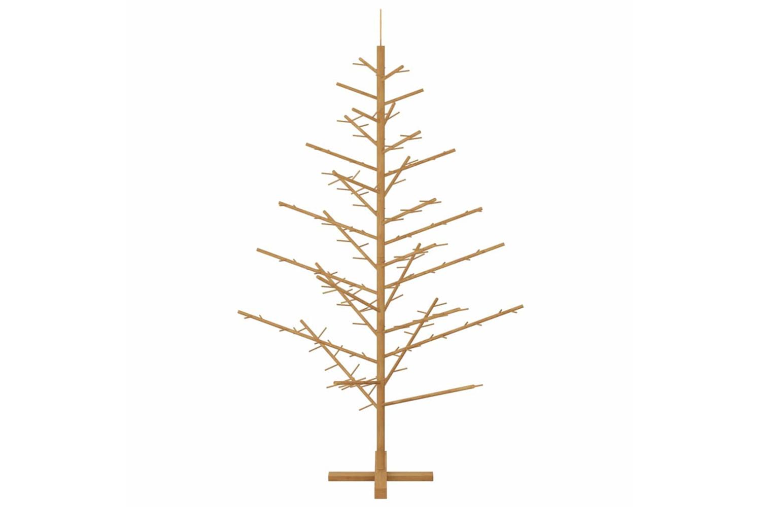 Vidaxl Wooden Christmas Tree With Stand Brown 180 Cm Solid Pine Wood-6