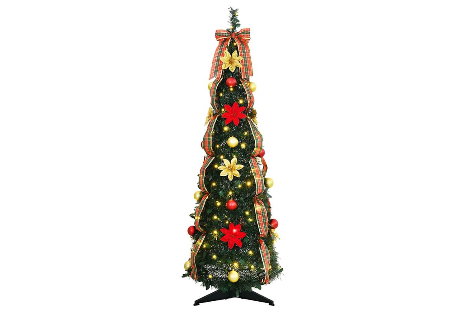 Vidaxl Artificial Christmas Tree With 50 Leds Green 120 Cm Pvc-3