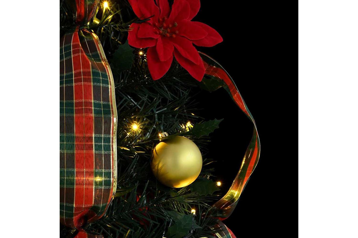 Vidaxl Artificial Christmas Tree With 50 Leds Green 120 Cm Pvc-7