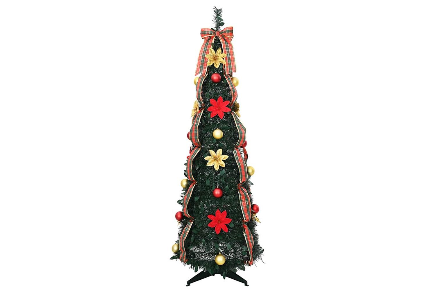 Vidaxl Artificial Christmas Tree With 100 Leds Green 150 Cm Pvc-4