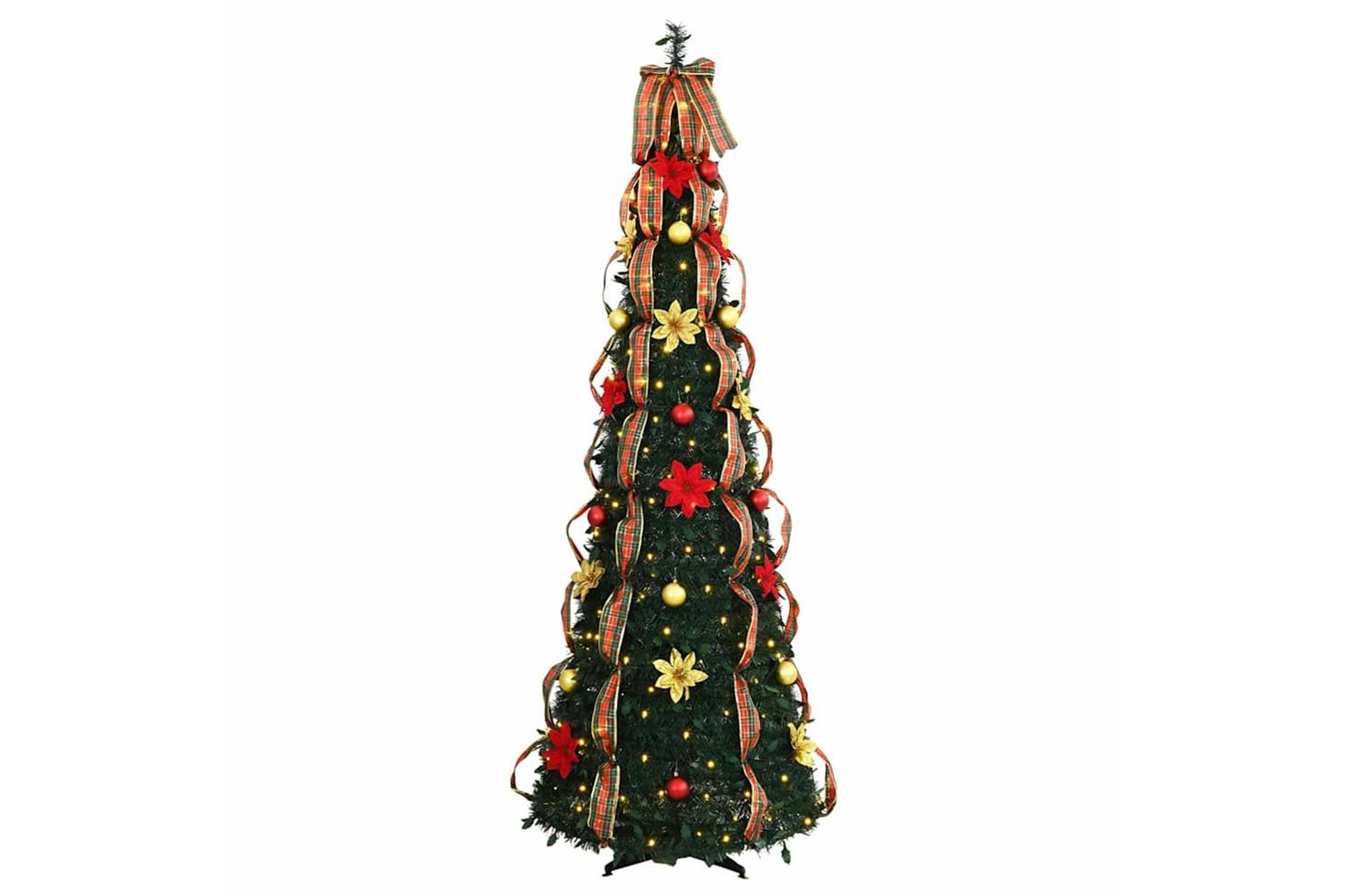 Vidaxl Artificial Christmas Tree With 200 Leds Green 210 Cm Pvc-3