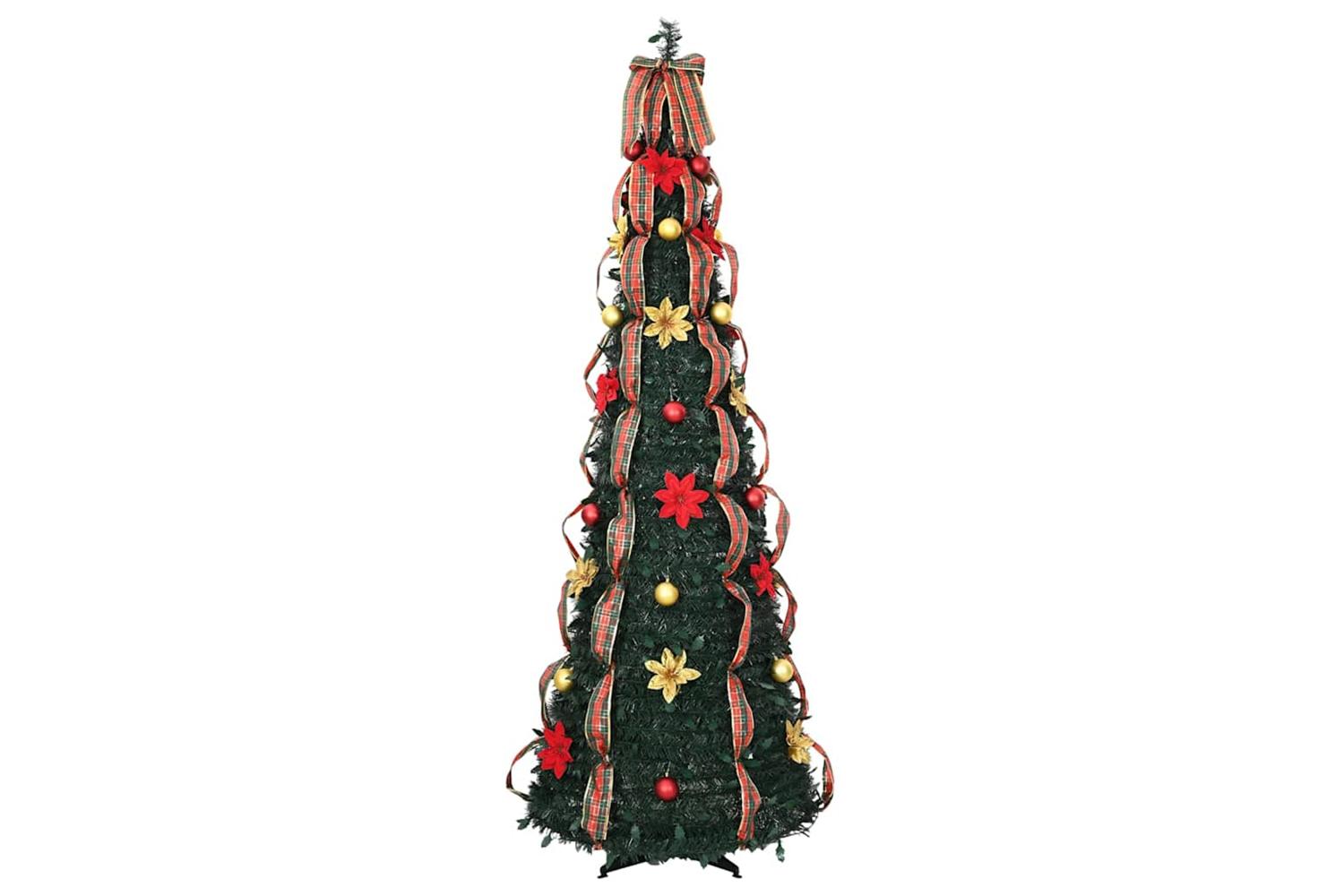 Vidaxl Artificial Christmas Tree With 200 Leds Green 210 Cm Pvc-4