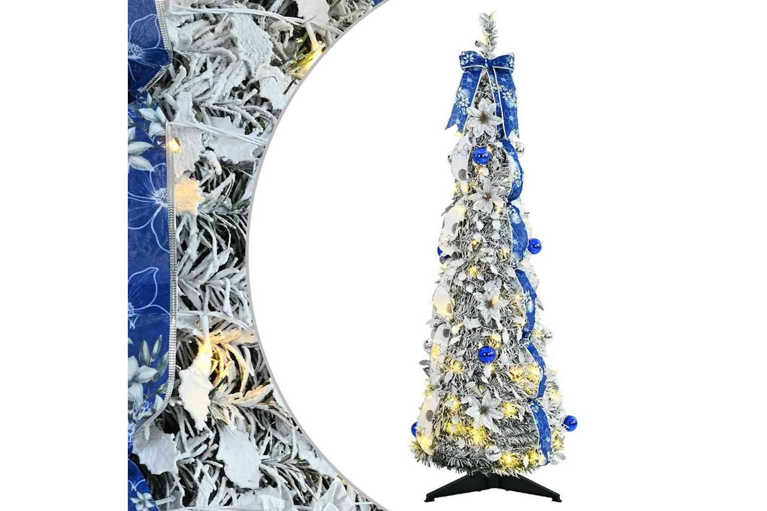 Vidaxl Artificial Christmas Tree With 50 Leds Green 120 Cm Pvc-2
