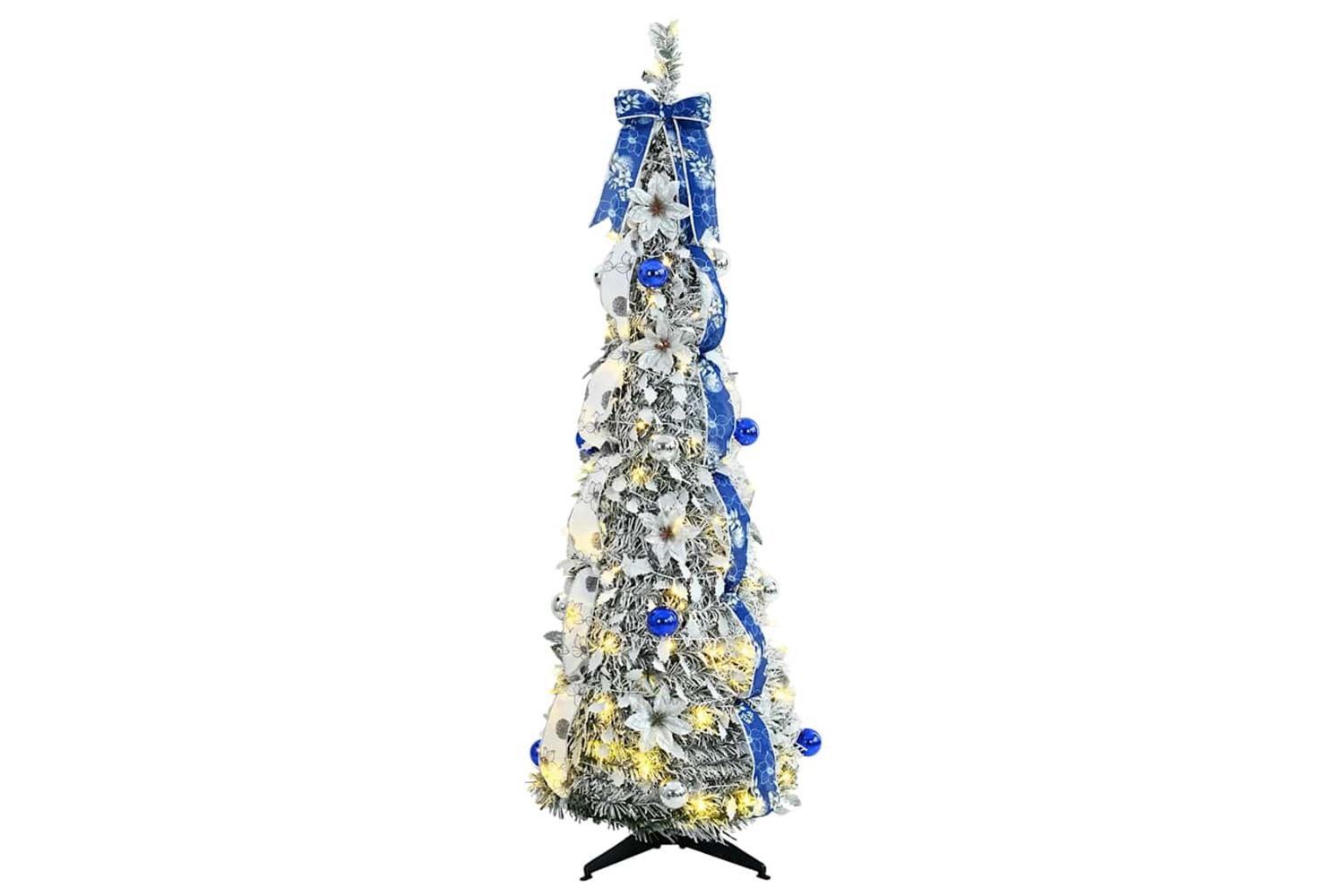 Vidaxl Artificial Christmas Tree With 100 Leds Green 150 Cm Pvc-3