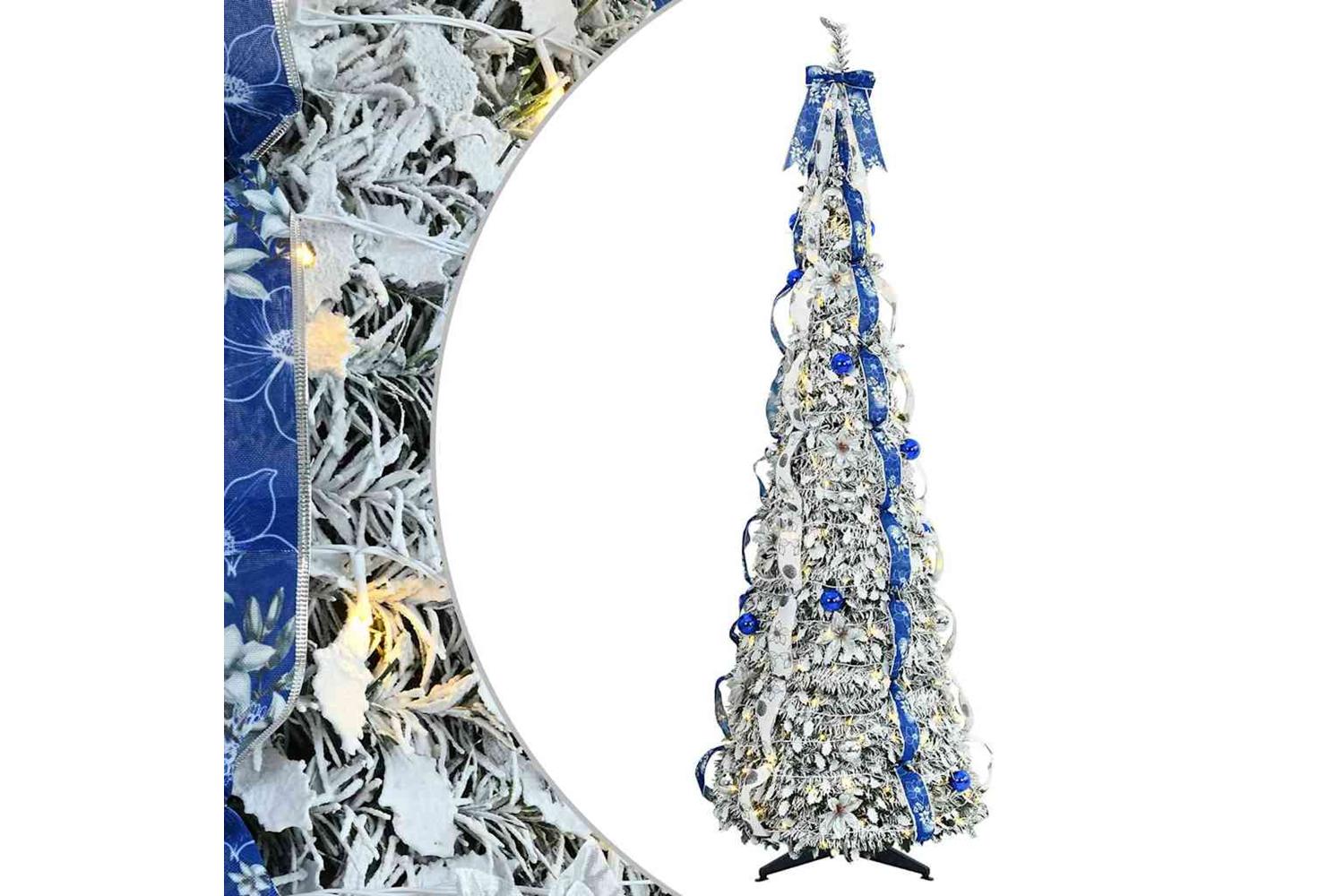 Vidaxl Artificial Christmas Tree With 150 Leds Green 180 Cm Pvc-2
