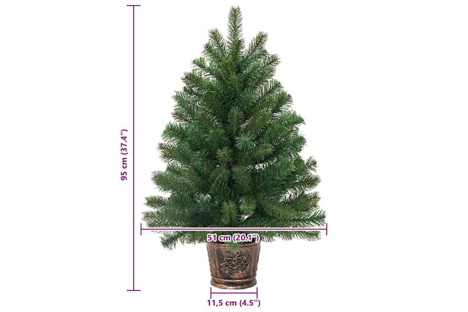 Vidaxl Artificial Christmas Tree Green 95 Cm Pvc Pe And Steel-7