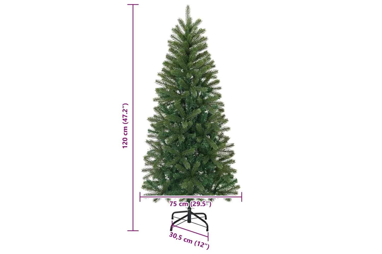 Vidaxl Artificial Christmas Tree Green 120 Cm Pvc Pe And Steel-7