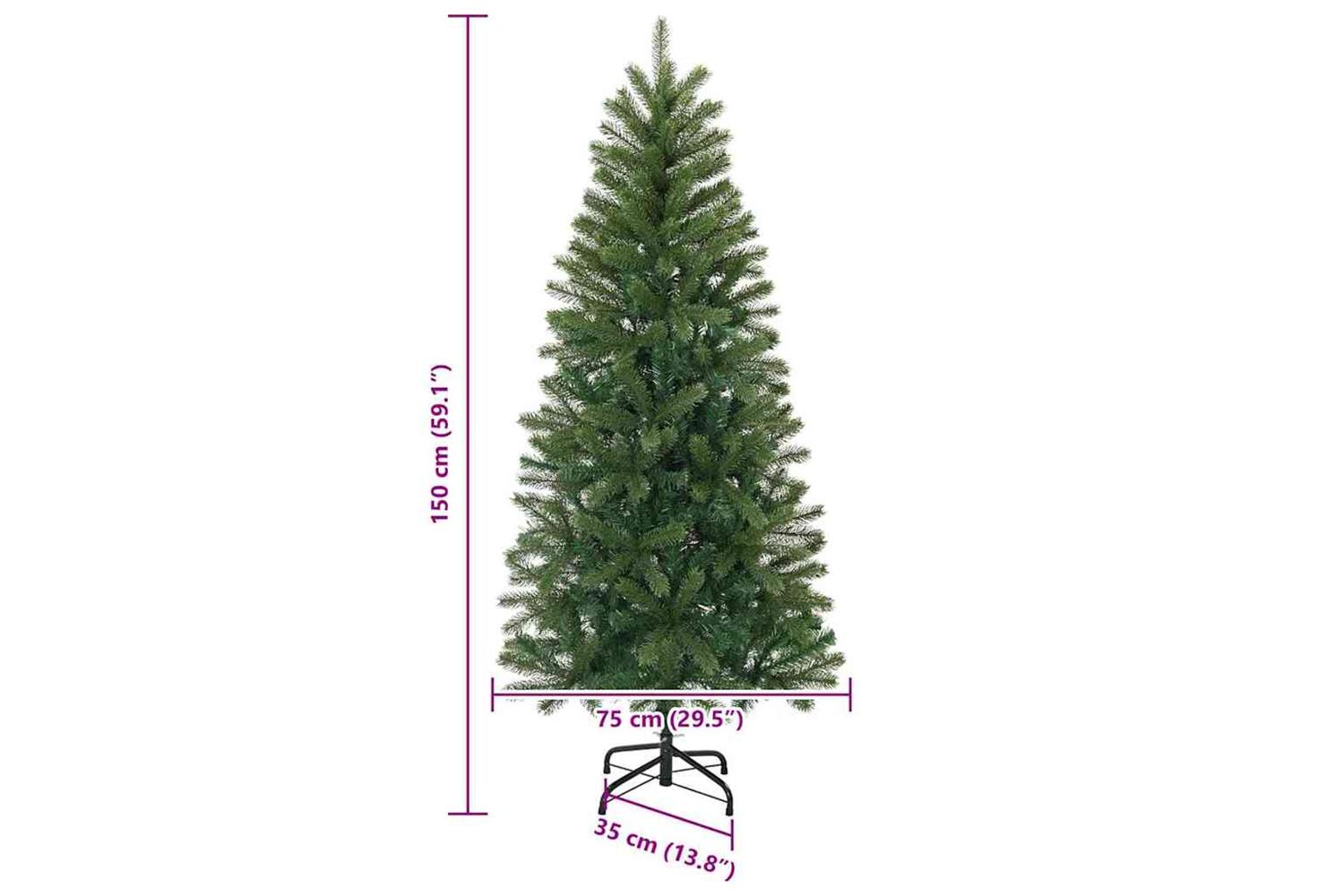 Vidaxl Artificial Christmas Tree Green 150 Cm Pvc Pe And Steel-7