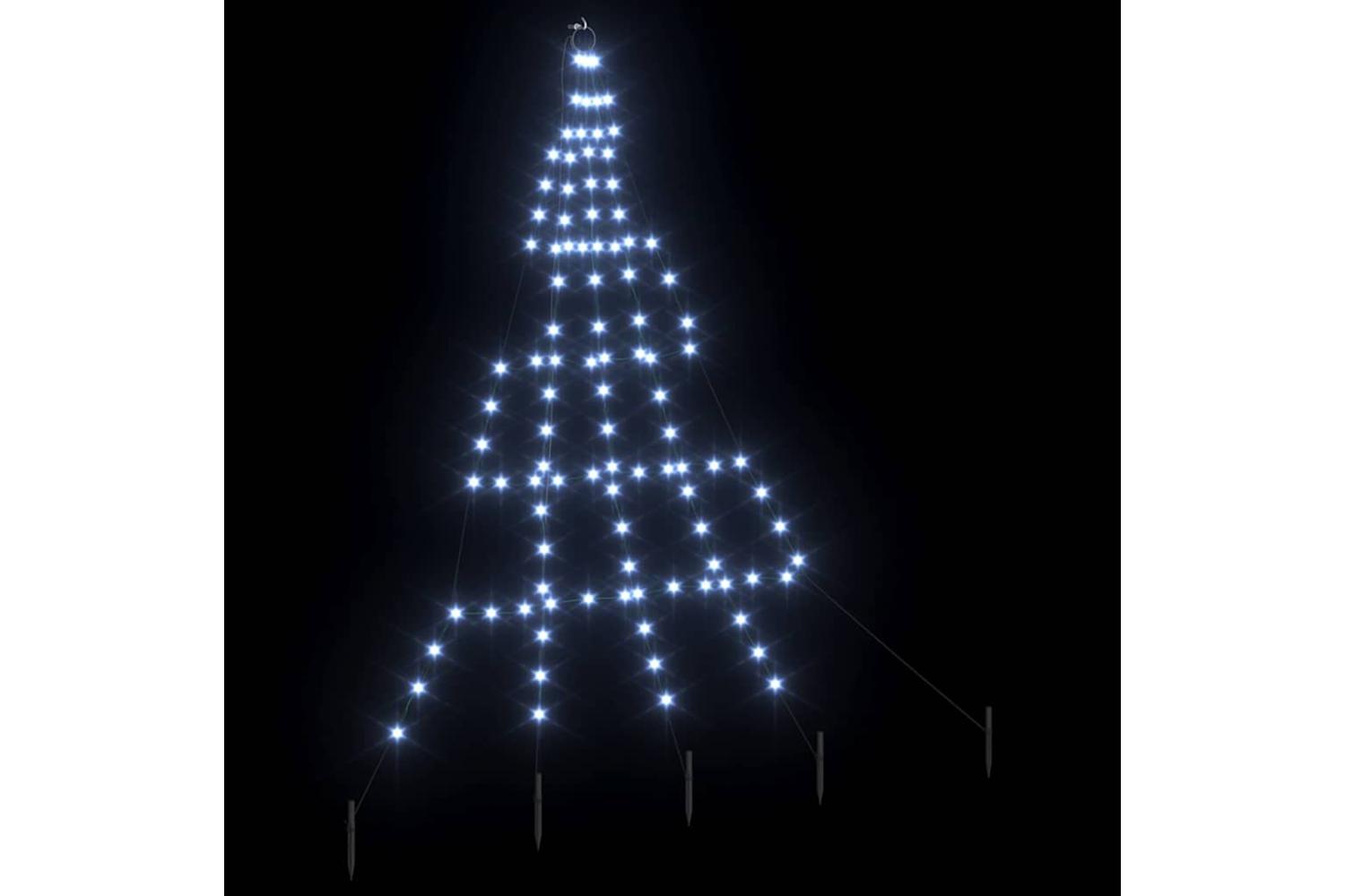 Vidaxl Led Christmas Tree With Ground Spikes Cool White 180 Cm Metal-4