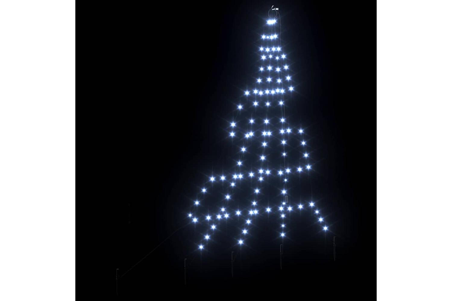 Vidaxl Led Christmas Tree With Ground Spikes Cool White 180 Cm Metal-6