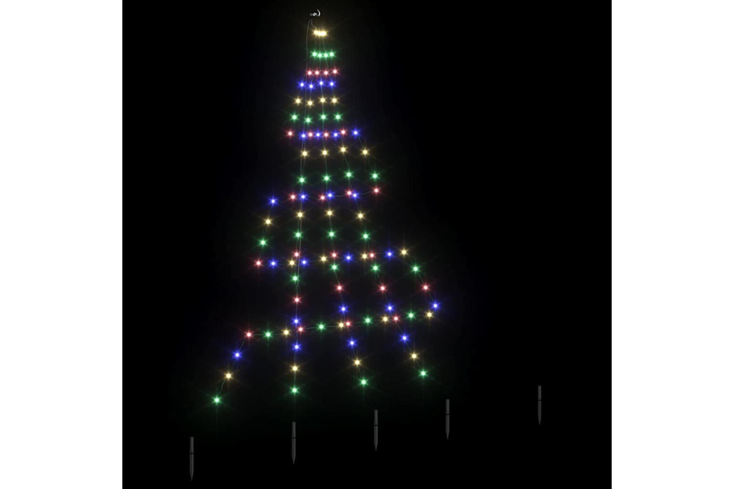 Vidaxl Led Christmas Tree With Ground Spikes Multicolour 180 Cm Metal-4