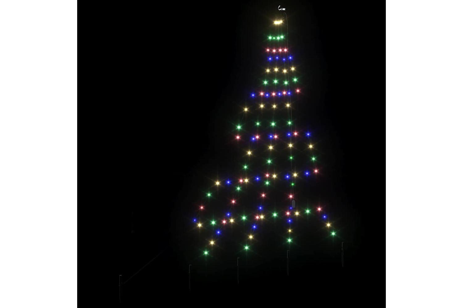 Vidaxl Led Christmas Tree With Ground Spikes Multicolour 180 Cm Metal-6
