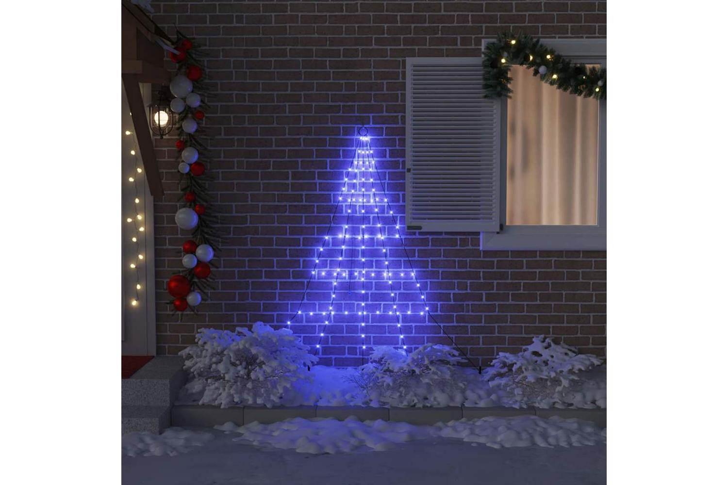 Vidaxl Led Christmas Tree With Ground Spikes Blue 180 Cm Metal-3