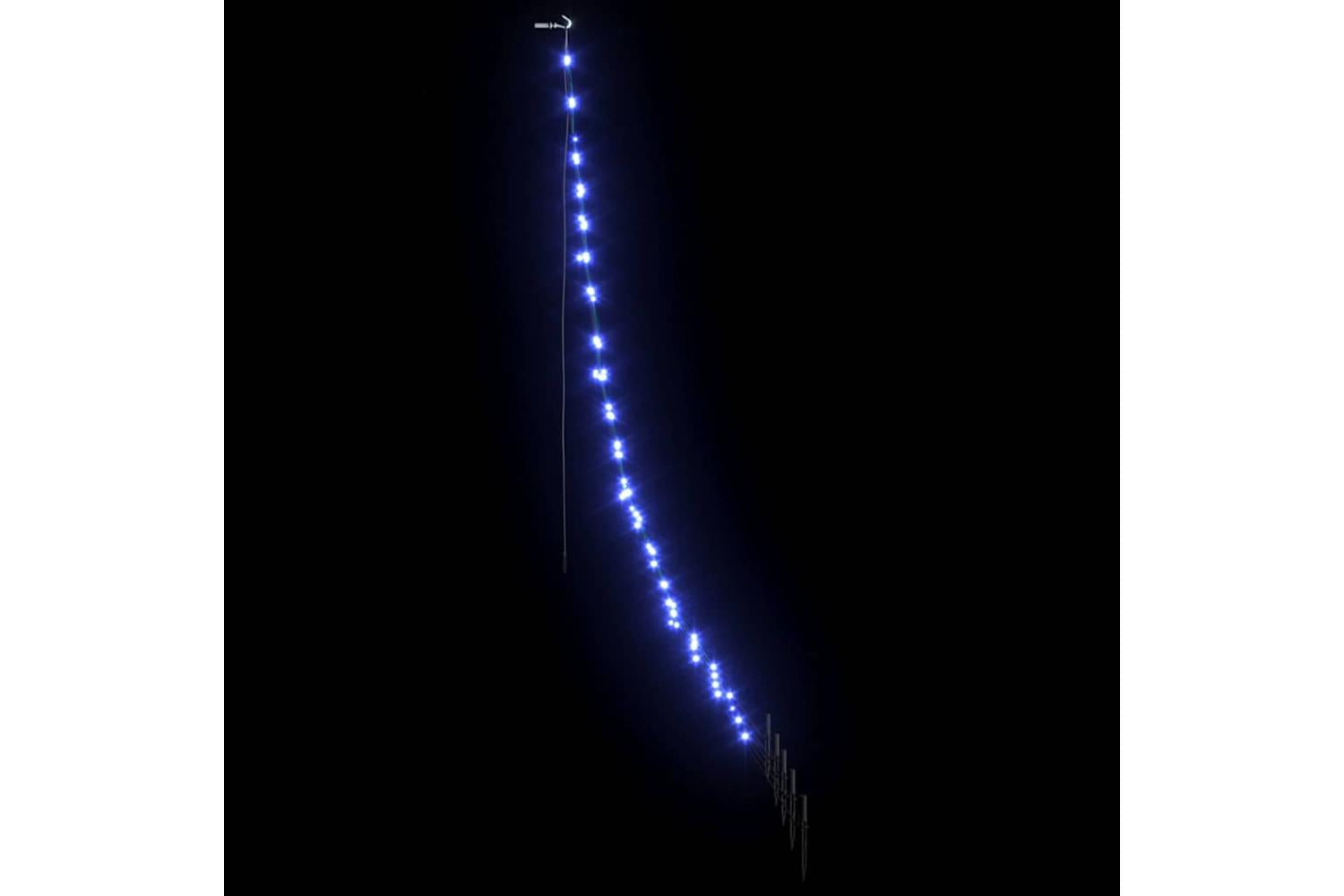 Vidaxl Led Christmas Tree With Ground Spikes Blue 180 Cm Metal-5