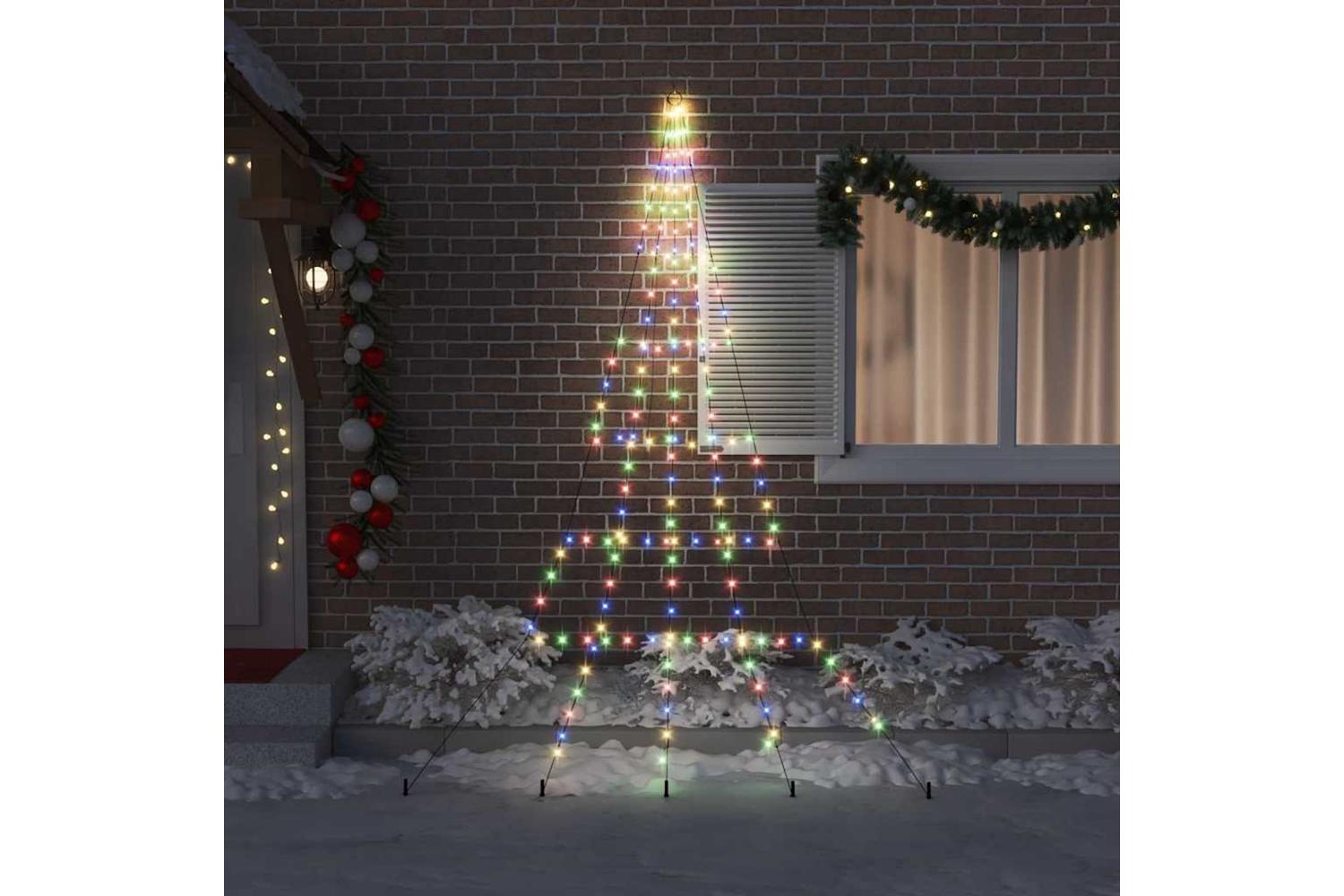 Vidaxl Led Christmas Tree With Ground Spikes Multicolour 300 Cm Metal-3