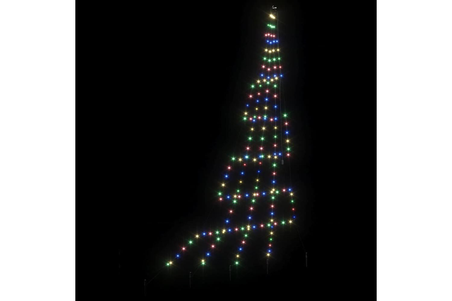 Vidaxl Led Christmas Tree With Ground Spikes Multicolour 300 Cm Metal-6