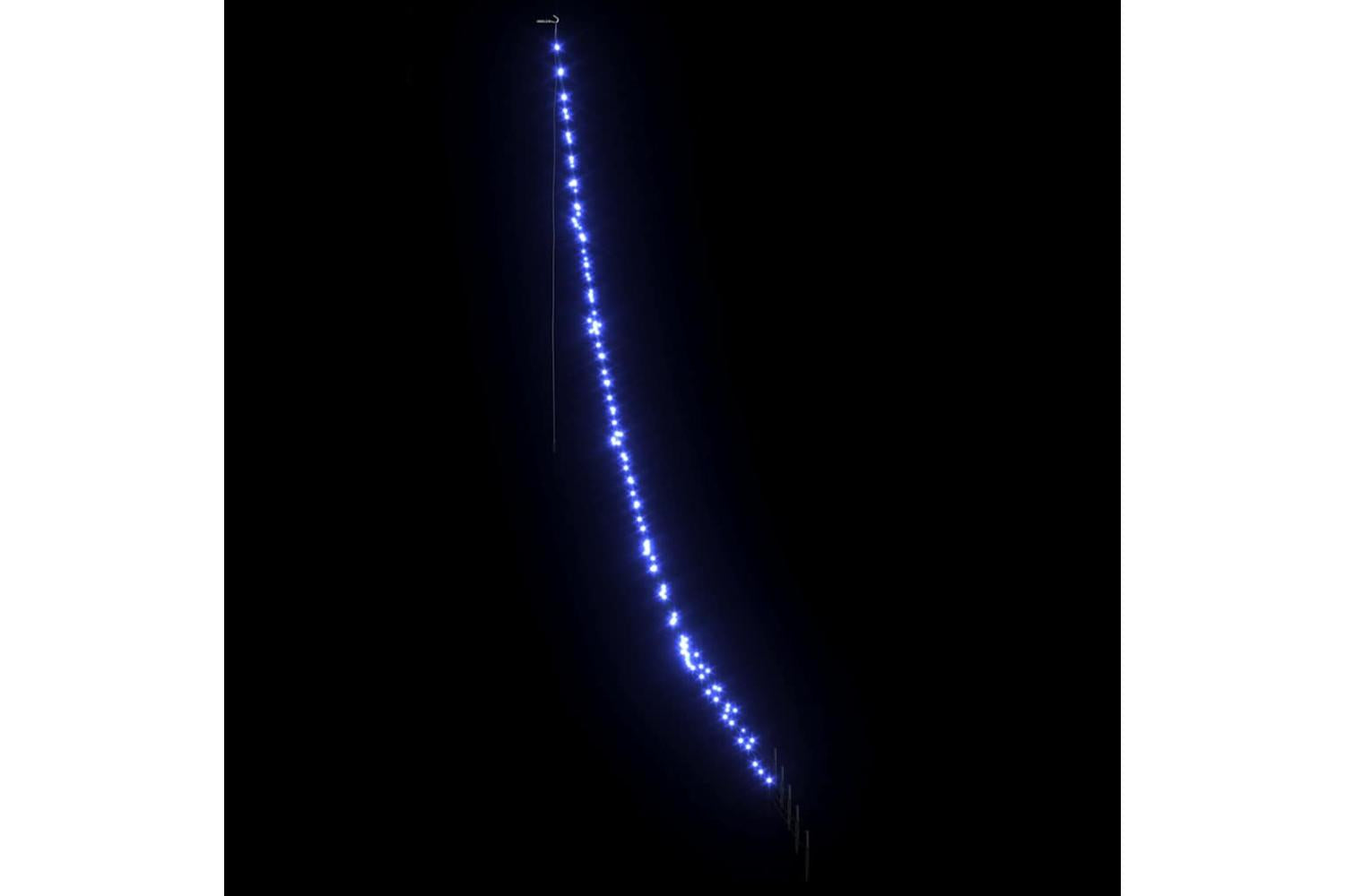 Vidaxl Led Christmas Tree With Ground Spikes Blue 300 Cm Metal-5