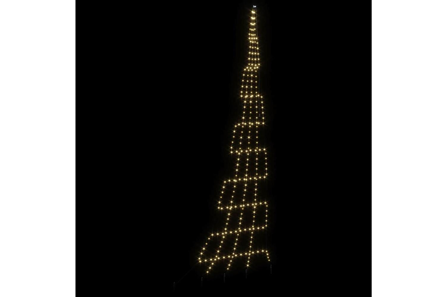 Vidaxl Led Christmas Tree With Ground Spikes Warm White 500 Cm Metal-6