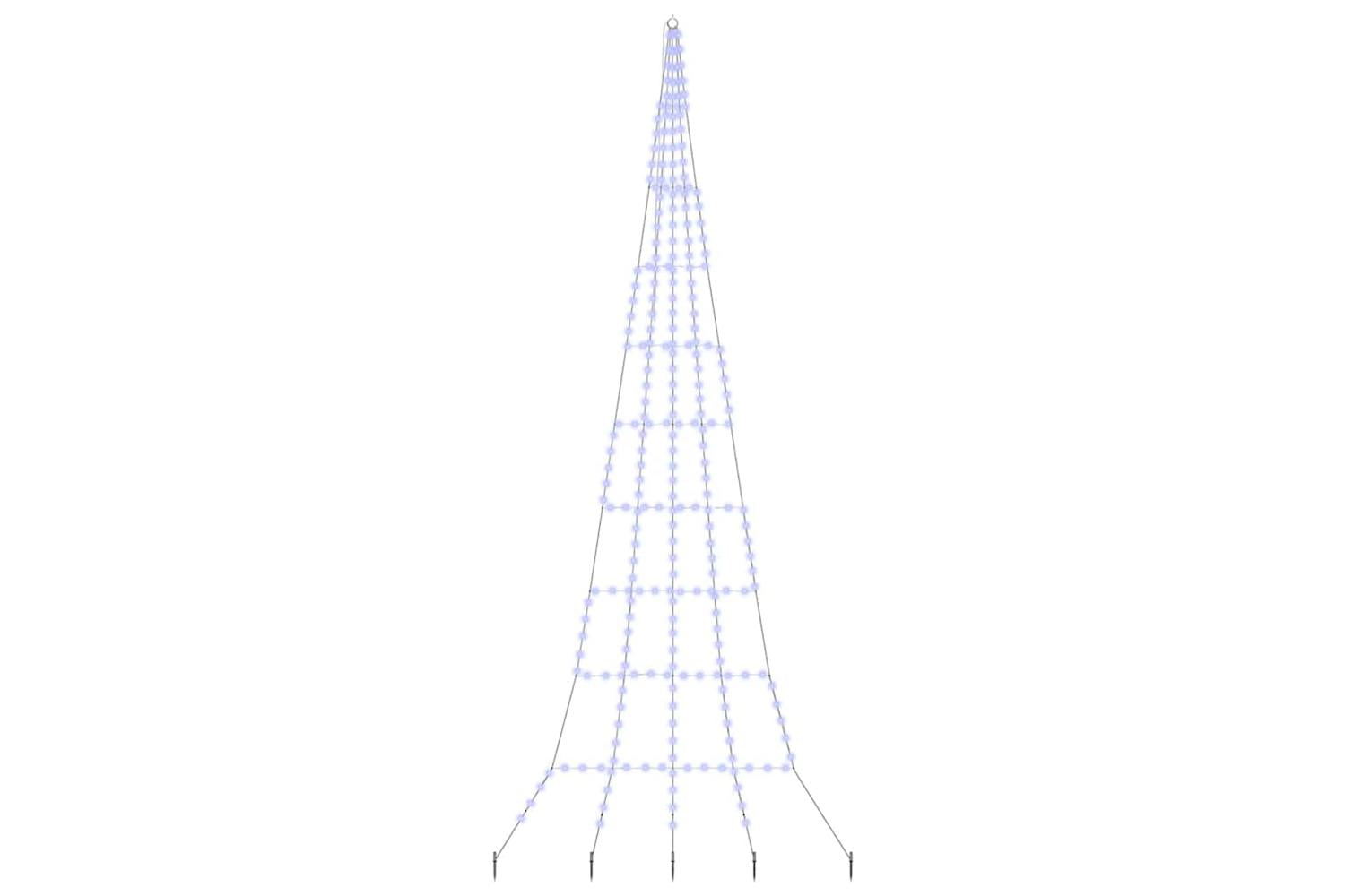 Vidaxl Led Christmas Tree With Ground Spikes Blue 500 Cm Metal
