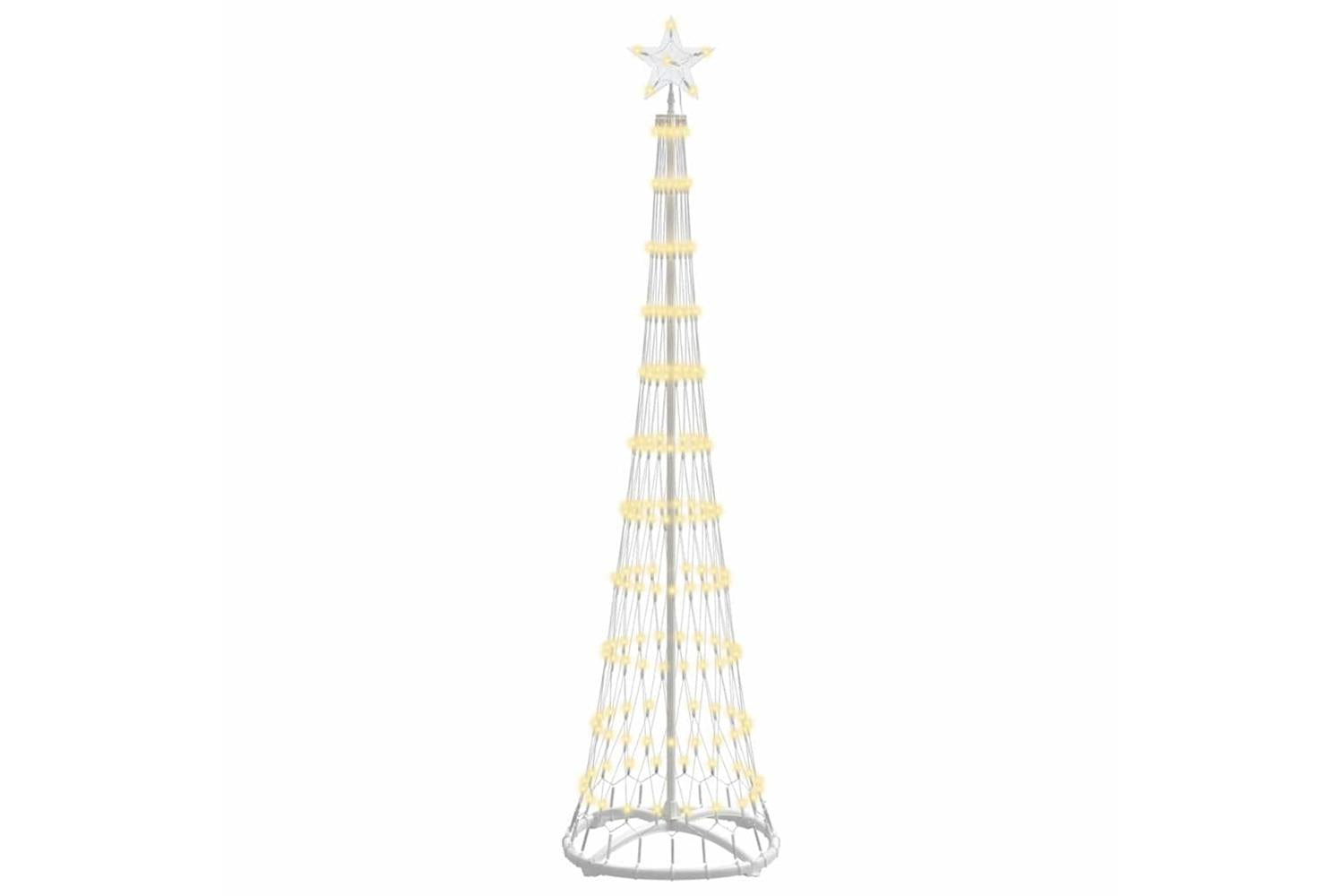 Vidaxl Led Christmas Tree With Stand Warm White 51 X 51 X 190 Cm Metal-2