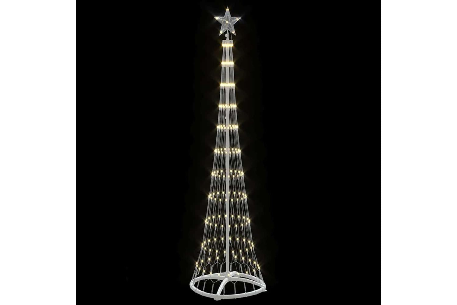 Vidaxl Led Christmas Tree With Stand Warm White 51 X 51 X 190 Cm Metal-4