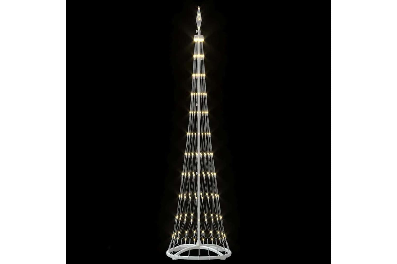 Vidaxl Led Christmas Tree With Stand Warm White 51 X 51 X 190 Cm Metal-5