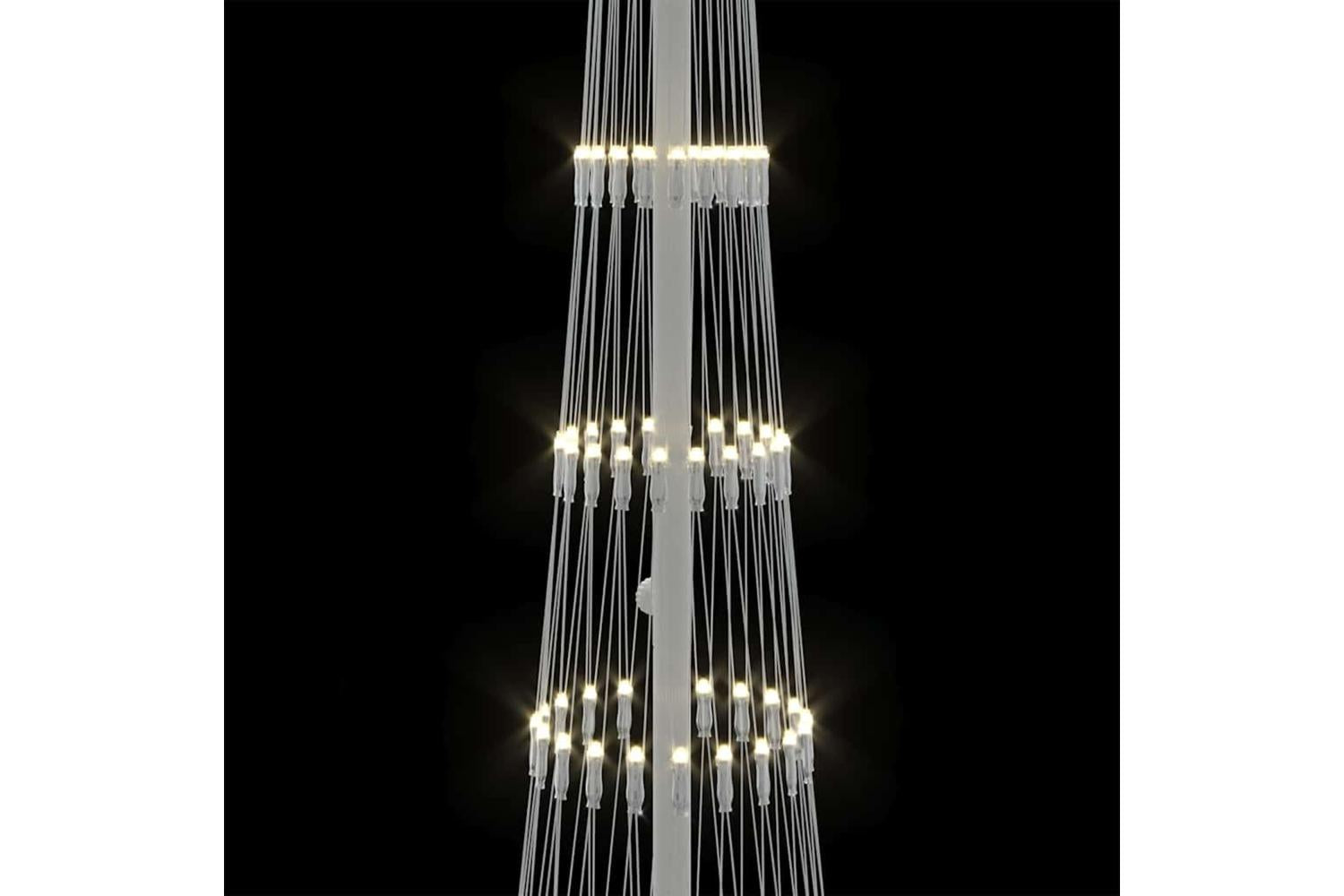 Vidaxl Led Christmas Tree With Stand Warm White 51 X 51 X 190 Cm Metal-7