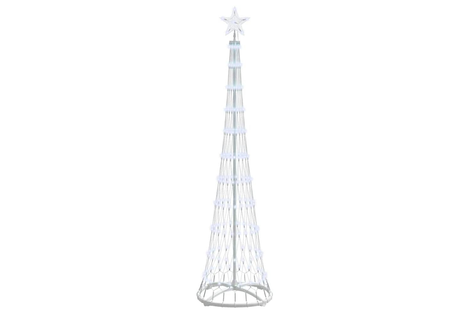 Vidaxl Led Christmas Tree With Stand Cool White 51 X 51 X 190 Cm Metal-2