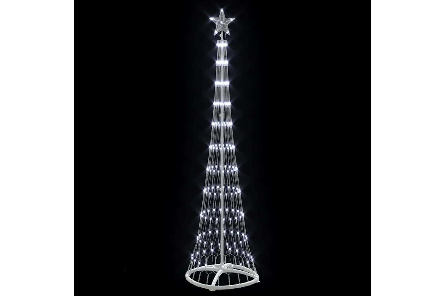 Vidaxl Led Christmas Tree With Stand Cool White 51 X 51 X 190 Cm Metal-4