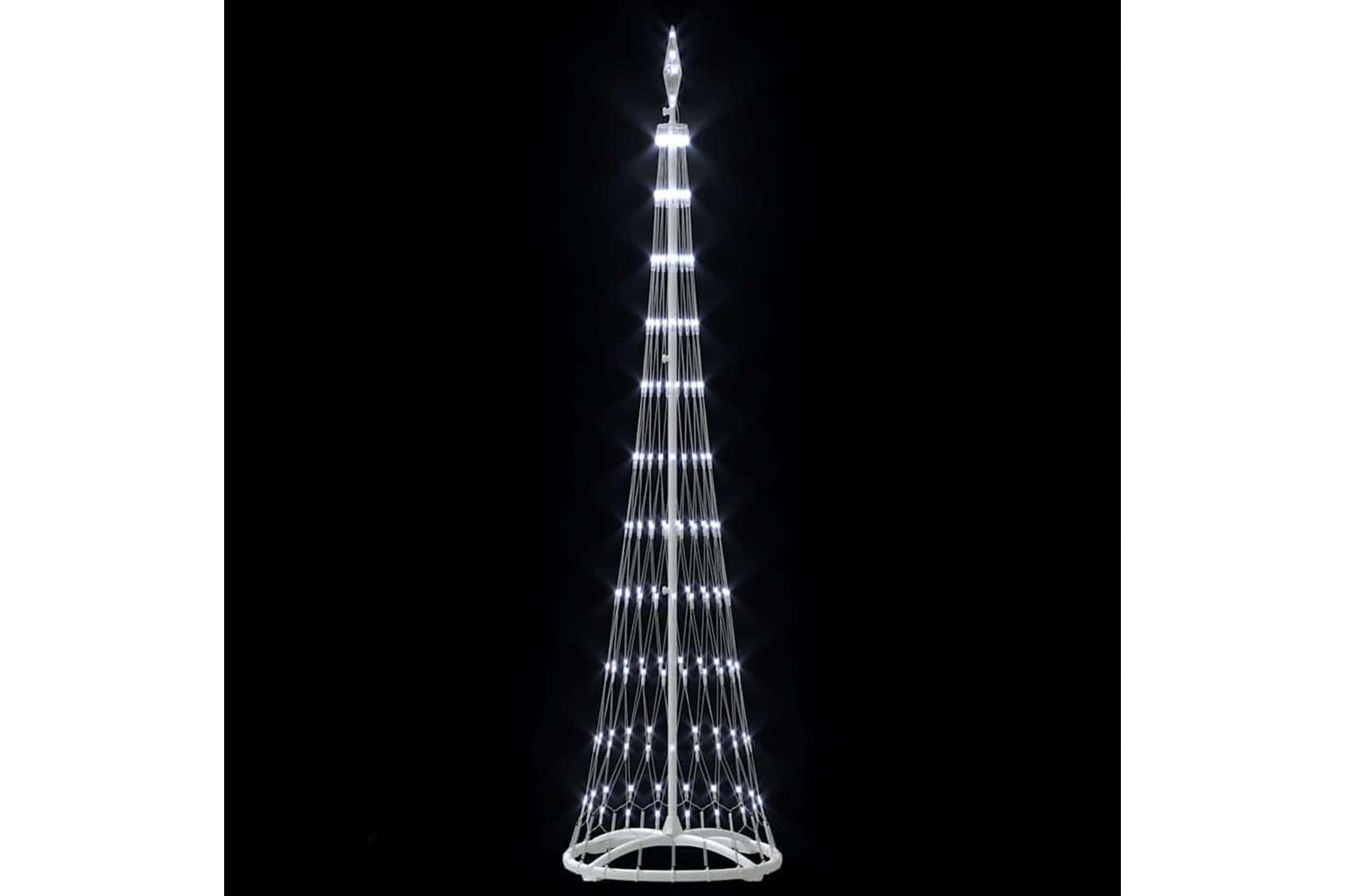 Vidaxl Led Christmas Tree With Stand Cool White 51 X 51 X 190 Cm Metal-5