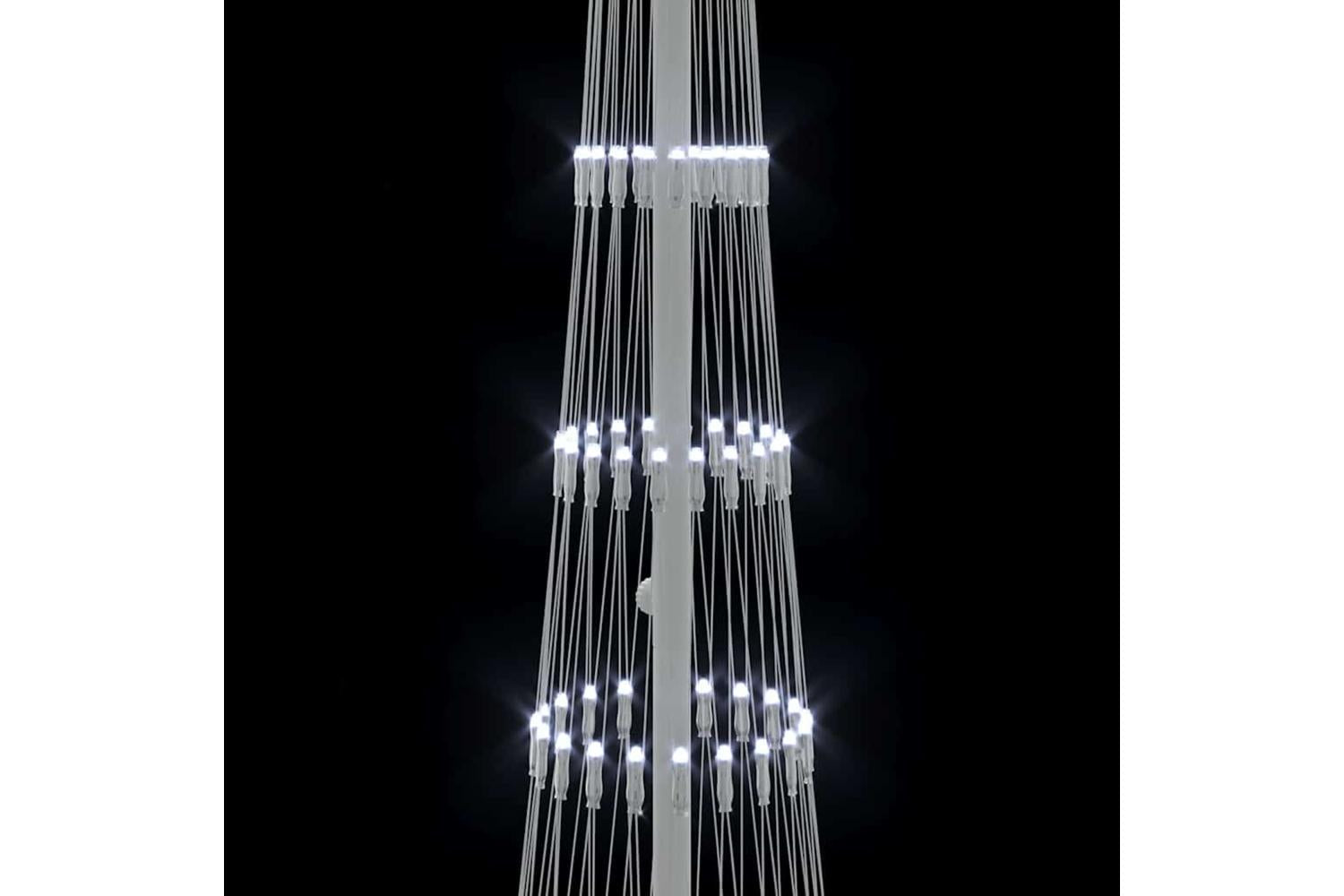 Vidaxl Led Christmas Tree With Stand Cool White 51 X 51 X 190 Cm Metal-7