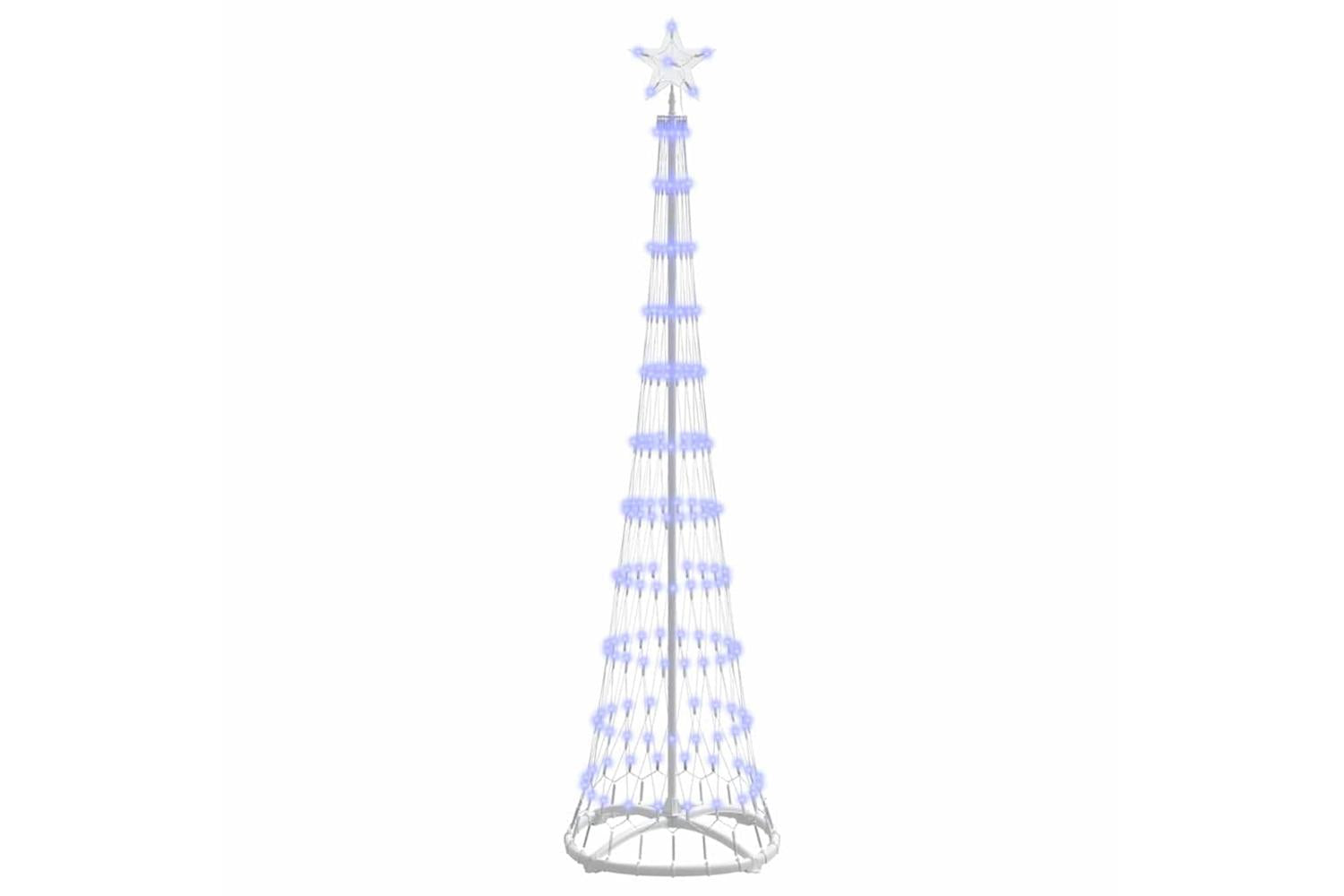 Vidaxl Led Christmas Tree With 230 Leds Blue 51 X 51 X 190 Cm Metal