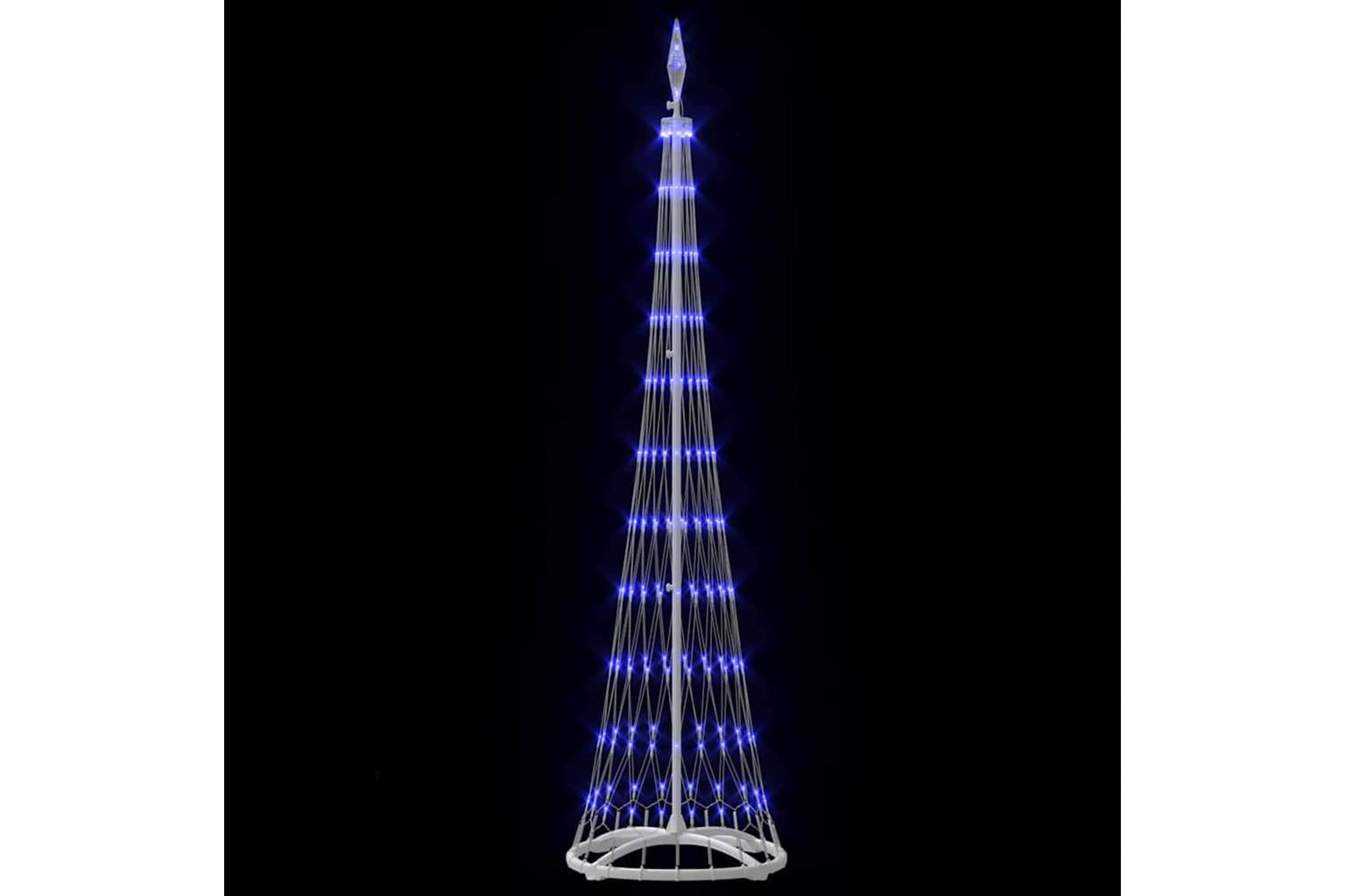 Vidaxl Led Christmas Tree With 230 Leds Blue 51 X 51 X 190 Cm Metal-5