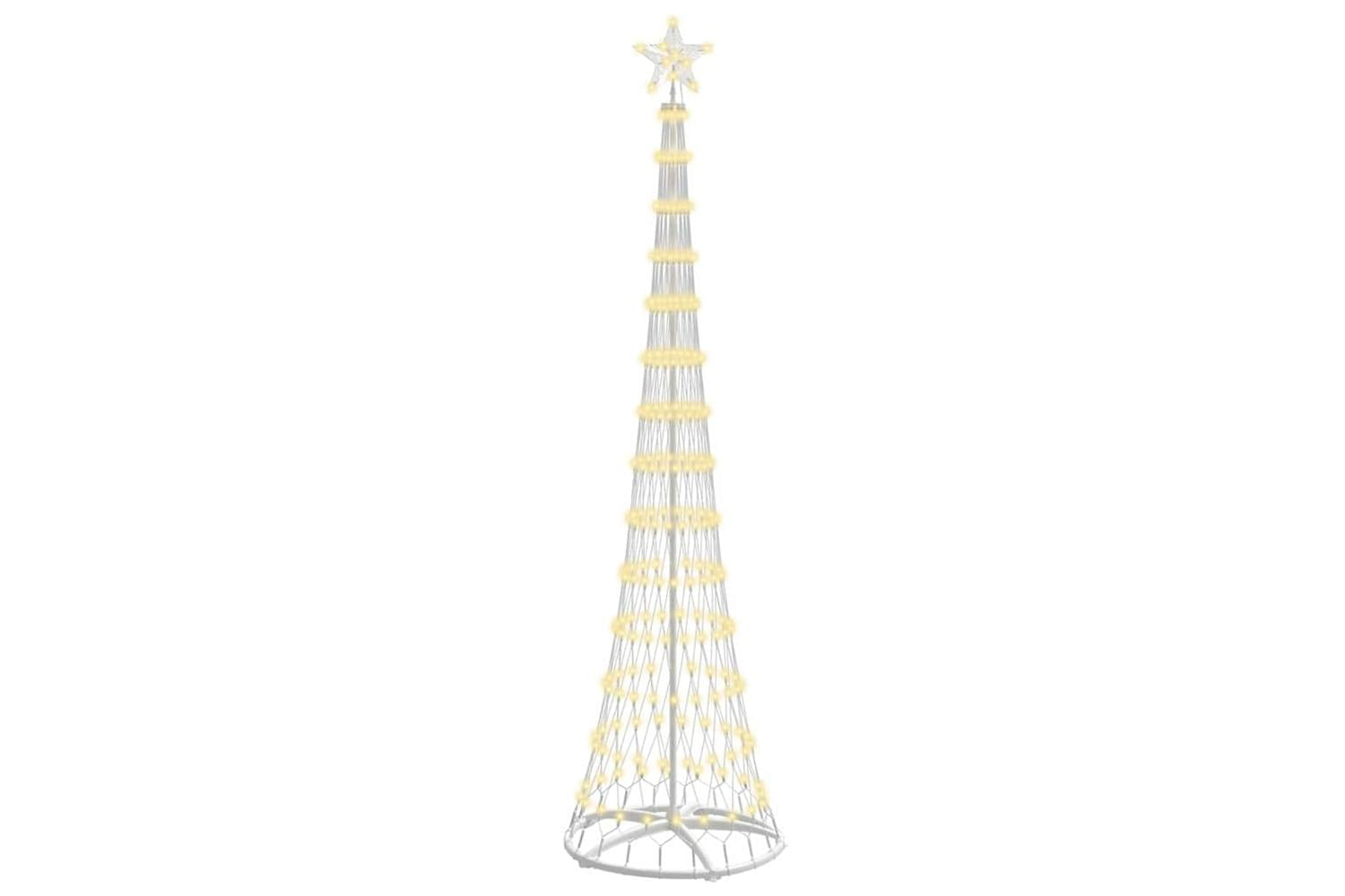 Vidaxl Led Christmas Tree With Stand Warm White 70 X 70 X 250 Cm Metal-2