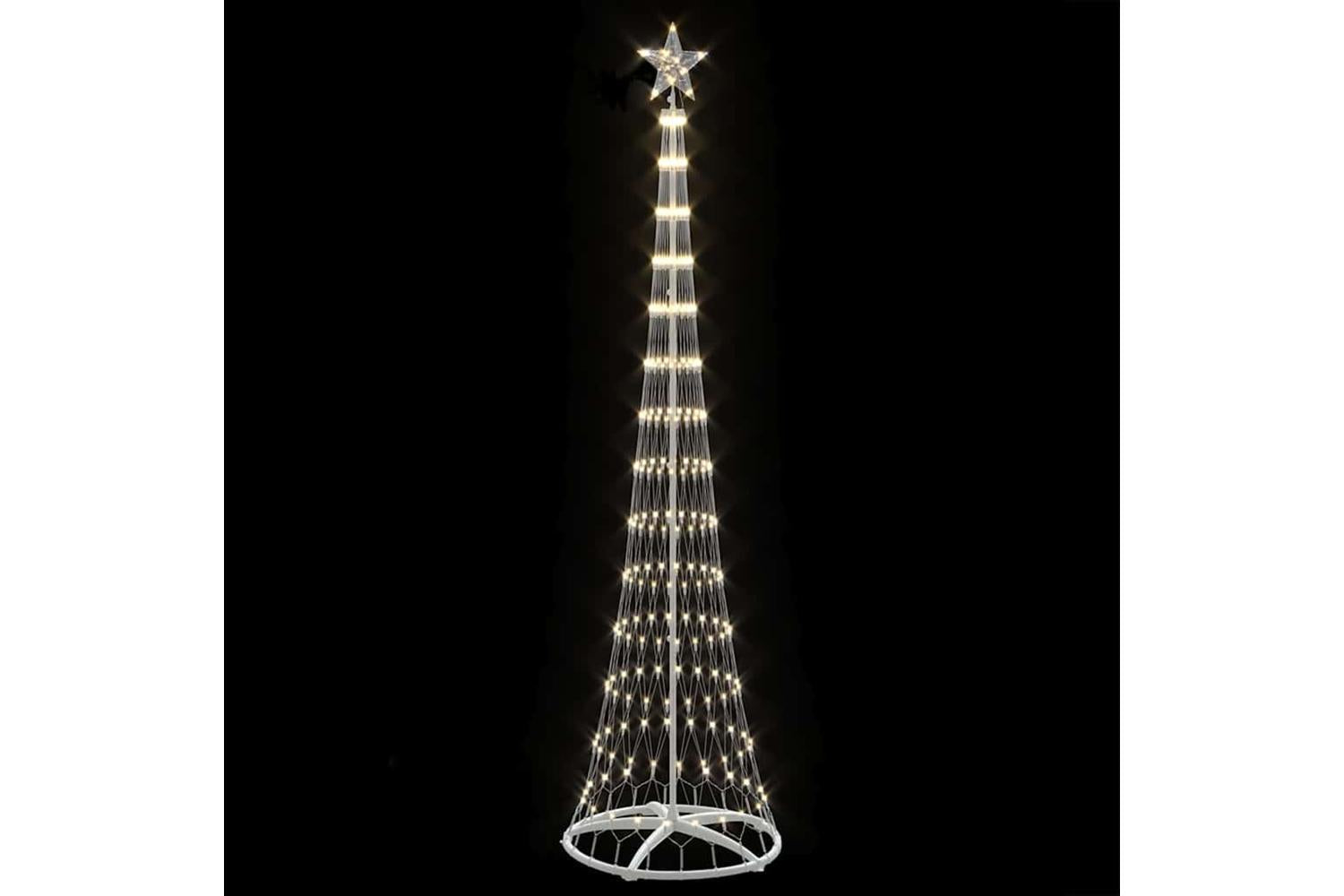 Vidaxl Led Christmas Tree With Stand Warm White 70 X 70 X 250 Cm Metal-4