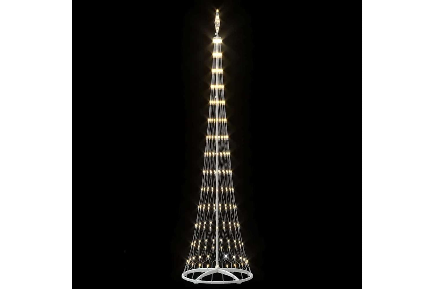 Vidaxl Led Christmas Tree With Stand Warm White 70 X 70 X 250 Cm Metal-5