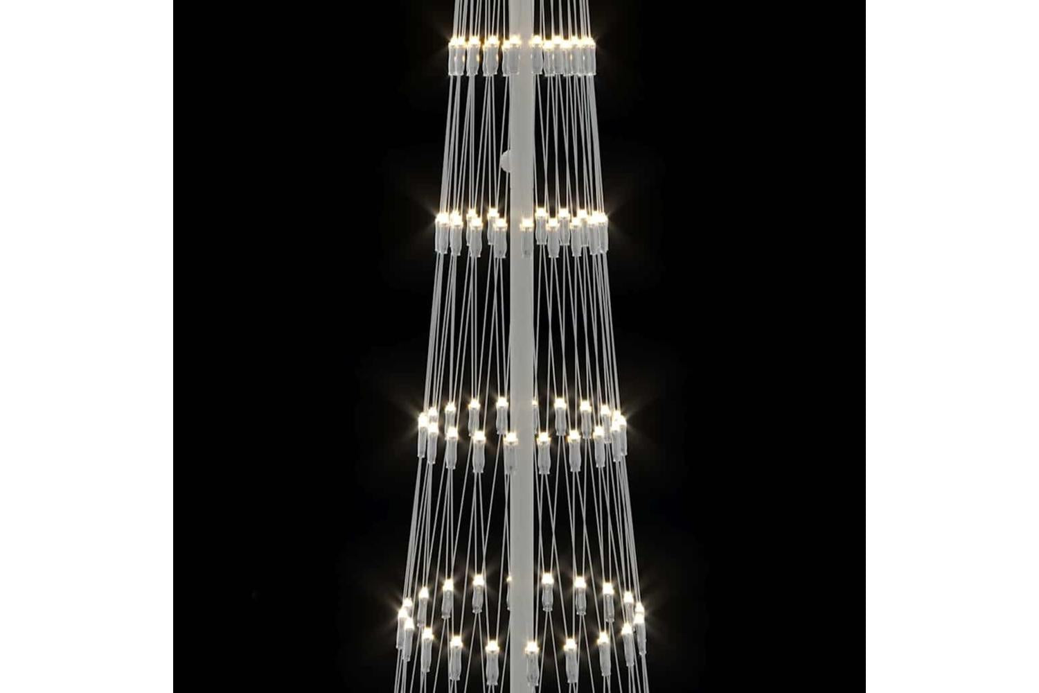 Vidaxl Led Christmas Tree With Stand Warm White 70 X 70 X 250 Cm Metal-7